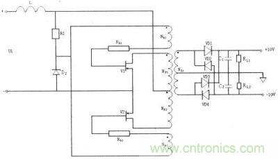 二次電源實(shí)際的工作電路圖