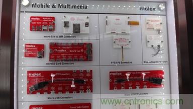 Molex MicroSIM、MicroSD、MicroUSB和MicroHDMI連接器