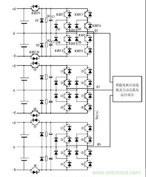 九電平完美無諧波開關(guān)網(wǎng)絡(luò)拓?fù)潆娐? width=