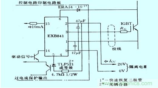 圖1：vce電壓監(jiān)測以及保護的原理