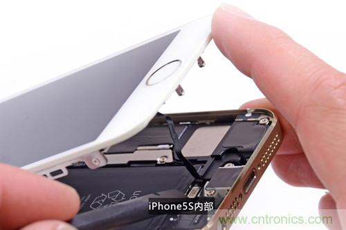 土豪金iPhone 5S拆解：內部結構升級，維修難度增加