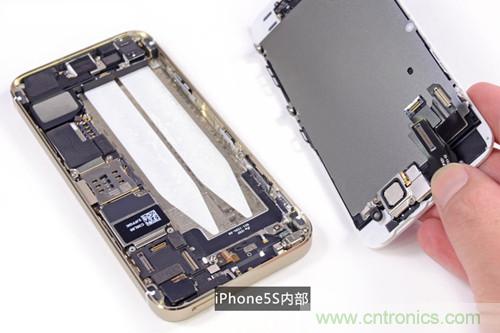 土豪金iPhone 5S拆解：內部結構升級，維修難度增加