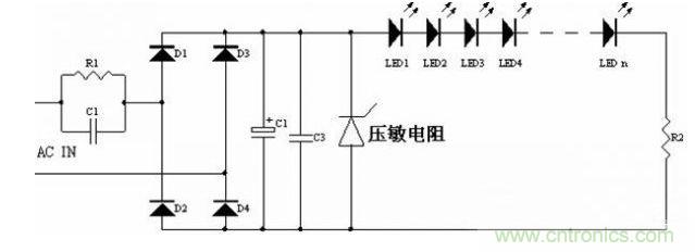 一種采用電容降壓的LED驅(qū)動電源設計