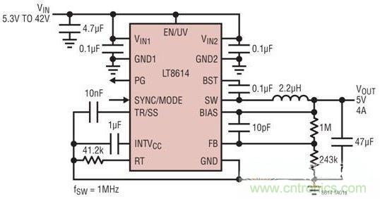 :LT8614SilentSwitcher最大限度地減小麗EMI/EMC輻射