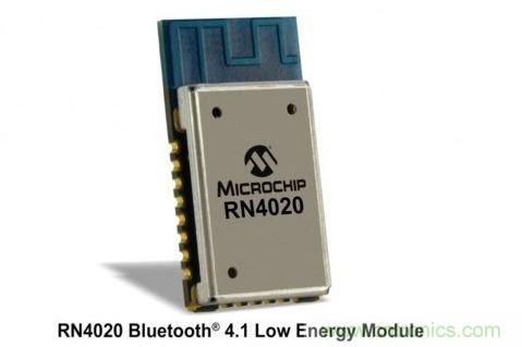 Microchip公司的RN4020模塊集成了包括天線在內(nèi)完整的低功耗藍(lán)牙射頻電路。RN4020采用密封的10mm x17mm x 2mm封裝，內(nèi)置有板載陶瓷天線、2.4GHz的低功耗藍(lán)牙收發(fā)器、帶完整的嵌入式低功耗藍(lán)牙協(xié)議棧的微控制器以及UART和USB接口。