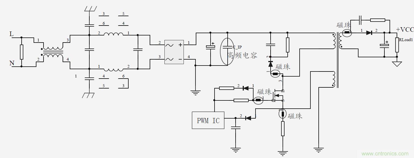 如何改善開關(guān)電源電路的EMI特性？