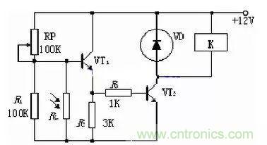 光敏電阻式光控開(kāi)關(guān)典型應(yīng)用電路解析