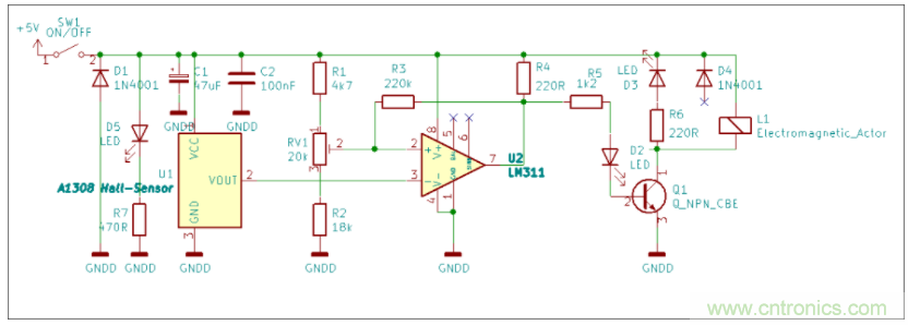 電磁鐵驅(qū)動中續(xù)流電阻