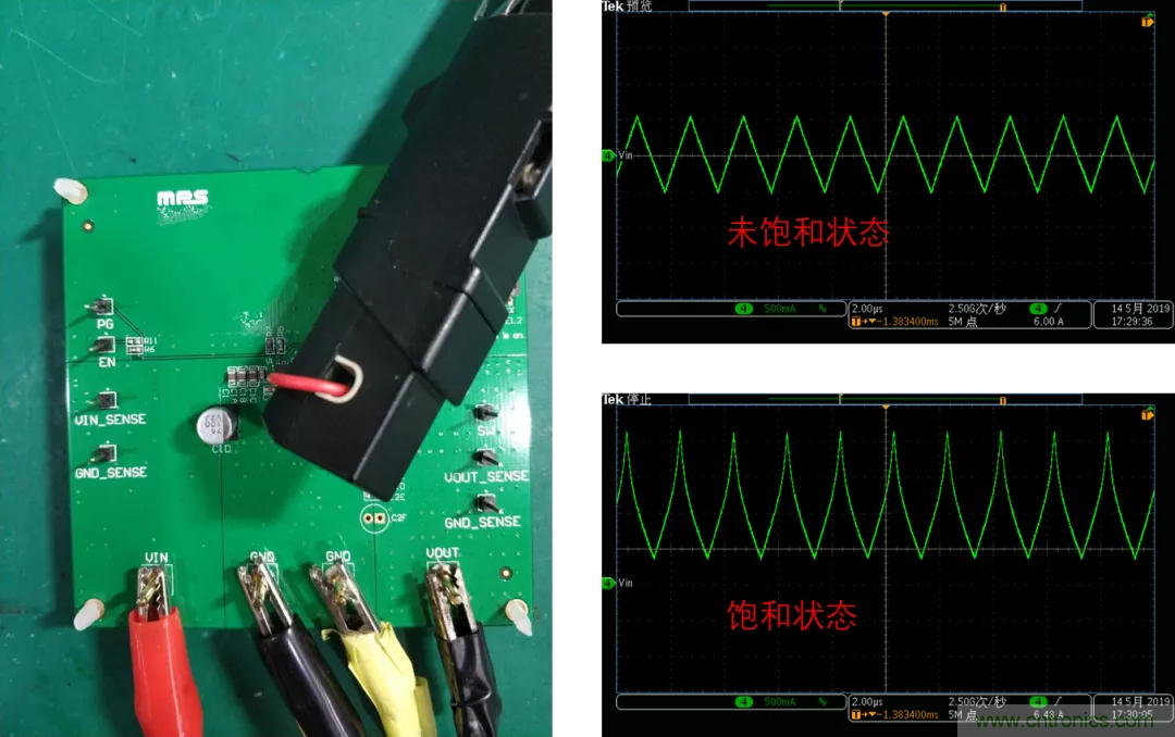 如何判斷電感飽和？