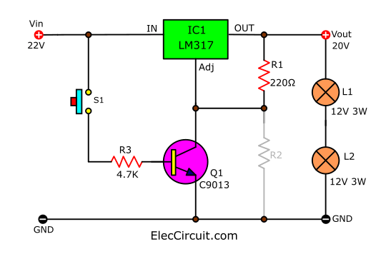 如何使用LM317作為開關(guān)來打開和關(guān)閉電源負(fù)載