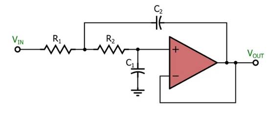 電感器輸出，運(yùn)算放大器輸入：二階有源濾波器簡(jiǎn)介