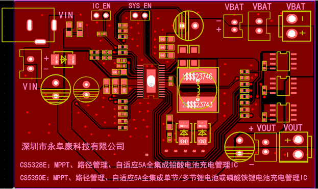 CS5350/CS5328 太陽能板供電鉛酸蓄電池、磷酸鐵鋰電池、鋰電池充電管理IC系列